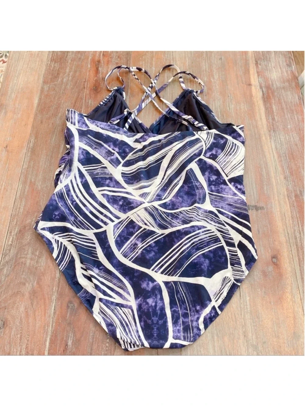 La Blanca Bali Hai Navy White One Piece Swimsuit 22W
